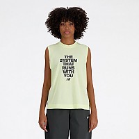 [해외]뉴발란스 Shifted Heather 테크 Graphic 민소매 티셔츠 140541634 Limelight