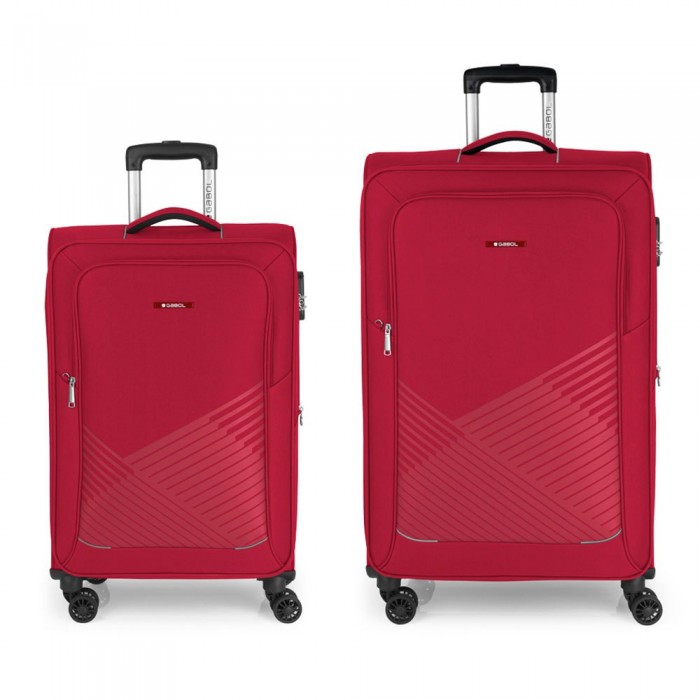 [해외]GABOL 트롤리 세트 Lisboa 소프트 Spinner Expandable 71.3-78.2/103-112.7L 2 140726115 Red