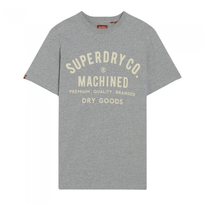 [해외]슈퍼드라이 Workwear Flock Graphic 반팔 티셔츠 140589070 Ash Grey Marl