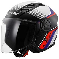 [해외]LS2 OF616 에어flow II Rush 오픈 페이스 헬멧 9140233925 White / Blue / Red