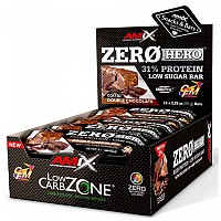 [해외]AMIX 프로틴 바 박스 더블 초콜릿 Low Carb ZeroHero 65g 15 단위 4140605031