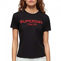 [해외]슈퍼드라이 Sport Luxe Graphic Fitted 반팔 티셔츠 140588591 Black / Red