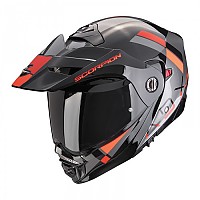 [해외]SCORPION ADX-2 Galane 모듈형 헬멧 9140546412 Silver / Black / Red