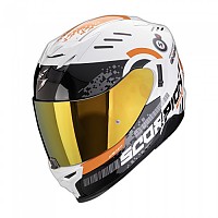 [해외]SCORPION EXO-520 EVO 에어 Titan 풀페이스 헬멧 9140546470 White / Orange