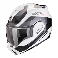 [해외]SCORPION EXO-테크 EVO 프로 Commuta 컨버터블 헬멧 9140546521 White / Silver