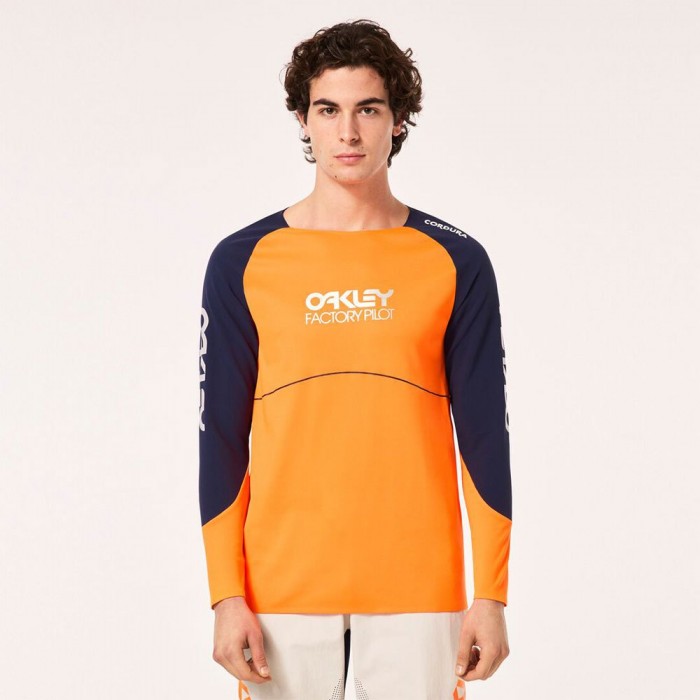 [해외]오클리 APPAREL Maven Scrub 긴팔 엔듀로 저지 1140223420 Orange / Blue