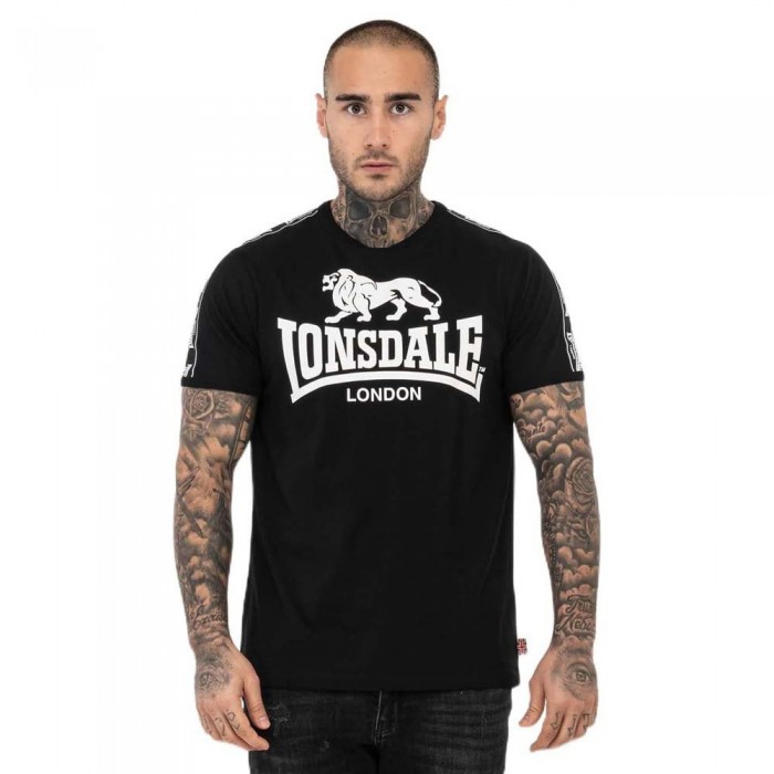 [해외]LONSDALE Stour 반팔 티셔츠 7140760296 Black / White