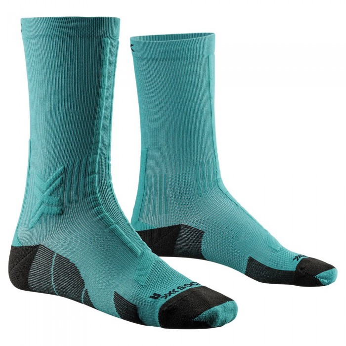 [해외]X-SOCKS 트레일 Run Discover Crew 양말 4140579887 Lake Green / Sunset Blue