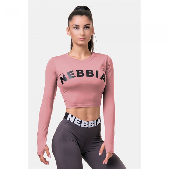 [해외]NEBBIA Thumbhole Sporty Old Rose 긴팔 티셔츠 14140831103 Old Rose