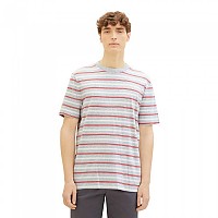[해외]TOM TAILOR 반팔 티셔츠 1039591 Striped 140053404 Grey White Red Yd Stripe