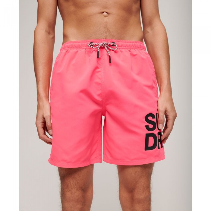 [해외]슈퍼드라이 수영 반바지 Sportswear 로고 17´´ 140588651 Shocking Pink