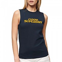 [해외]슈퍼드라이 Sport Luxe Graphic Fitted 민소매 티셔츠 140588596 Eclipse Navy