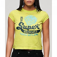 [해외]슈퍼드라이 Varsity Burnout 모자 반팔 티셔츠 140588858 Lemon Tonic