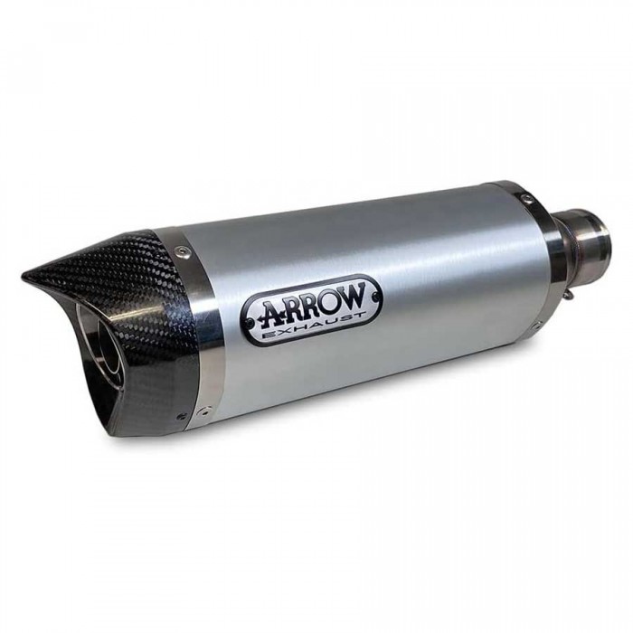 [해외]ARROW Thunder Aluminium With Carbon End Cap Yamaha MT-07 ´14-20 인증된 머플러 9140449220 Silver