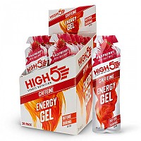 [해외]HIGH5 에너지 젤 상자 Caffeine 40g 20 단위 산딸기 1140594979 White / Red