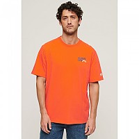 [해외]슈퍼드라이 Sportswear 로고 Loose 반팔 티셔츠 140588674 Flame Orange