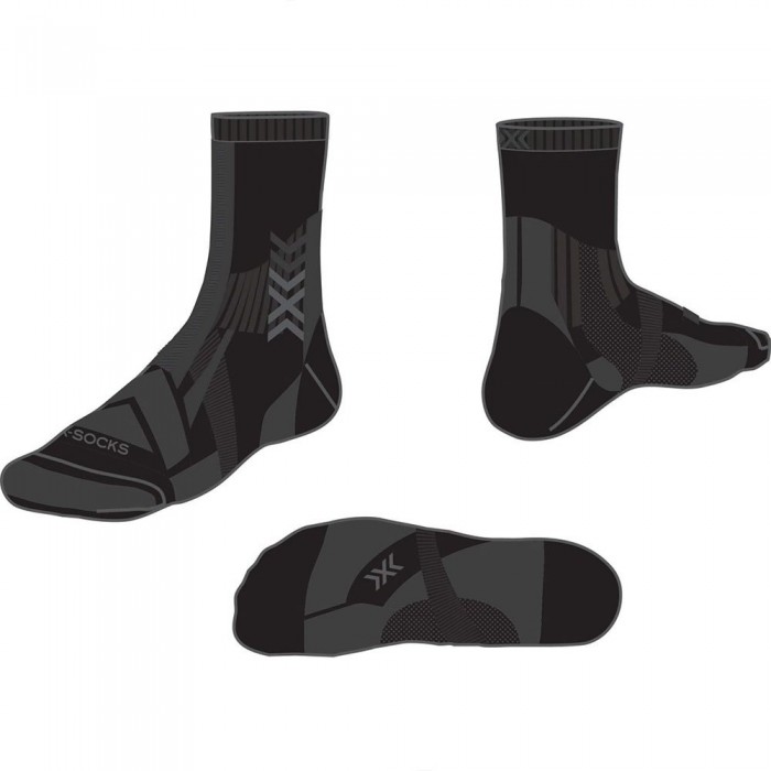 [해외]X-SOCKS Hike Expert Silver 크루 양말 4140579836 Black / Charcoal