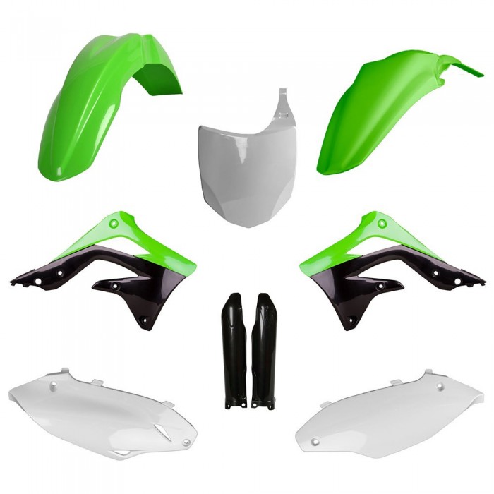 [해외]POLISPORT OFF ROAD MX Full Kawasaki KX450F 12 91567 오토바이 플라스틱 키트 9140846078 Green / White / Black