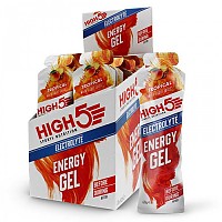 [해외]HIGH5 에너지 젤 상자 Electrolyte 60g 20 단위 열렬한 3140594984 White / Red
