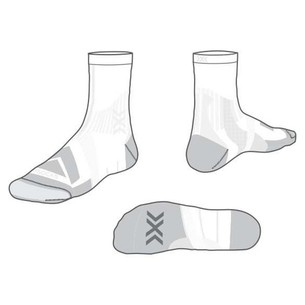 [해외]X-SOCKS Bike Expert crew 양말 1140579796 Arctic White / Pearl Grey