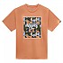 [해외]반스 Classic Print Box 반팔 티셔츠 140603298 Copper Tan / White
