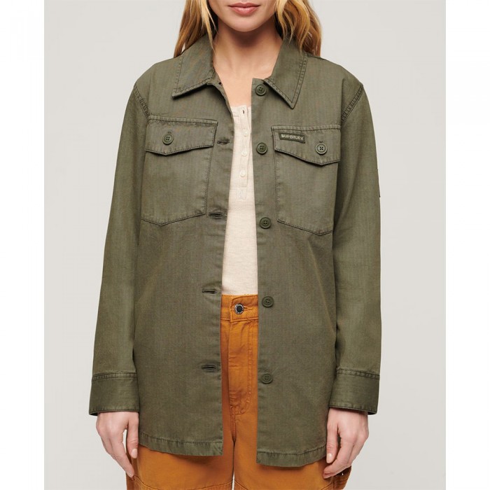 [해외]슈퍼드라이 Military 오버셔츠 140588382 Dusty Olive Green