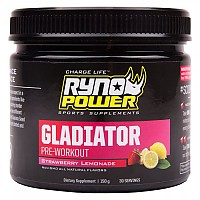 [해외]RYNO POWER Gladiator Strawberry Lemonade Pre-Workout Drink Mix 150gr 6140663845 Black
