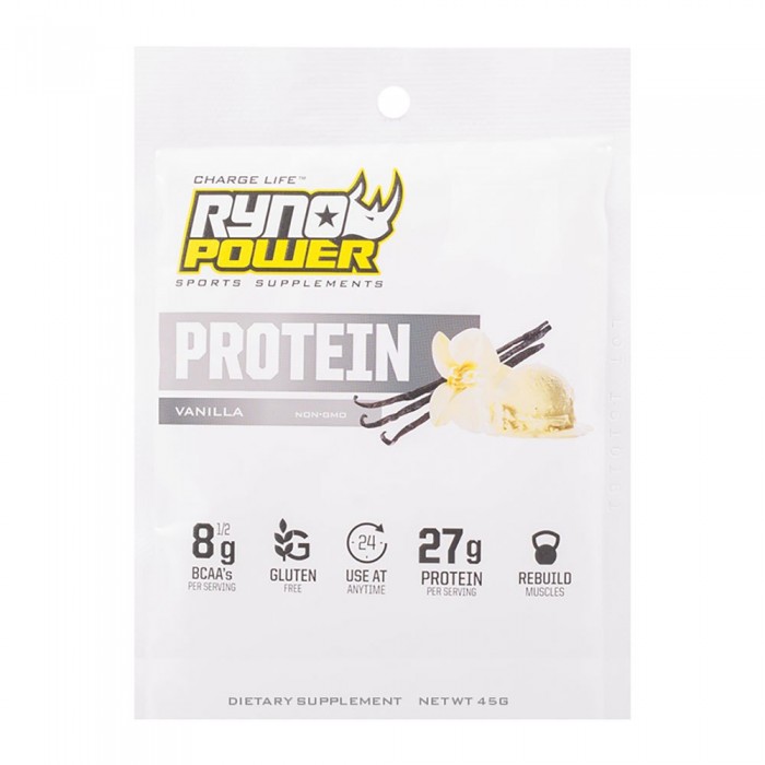 [해외]RYNO POWER Protein Powder Single Serving 45gr Vanilla 6140663860 Black