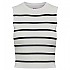 [해외]ONLY Majli 민소매 티셔츠 140234193 Cloud Dancer / Stripes Black