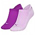 [해외]푸마 Cushioned Sneaker 양말 2 단위 140626597 White / Purple Combo