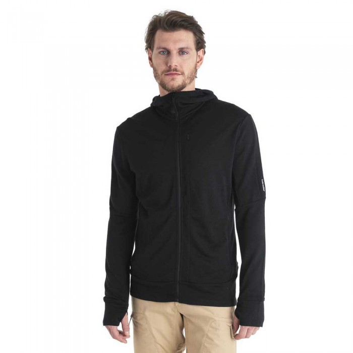 [해외]아이스브레이커 Merino 260 Quantum IV 지퍼 플리스 4140597073 Black