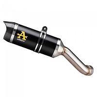 [해외]ARROW Street Thunder 다크 알루미늄 머플러 카본 엔드 캡 장착 카와사키 Z 900 ´20-23 9140449132 Black