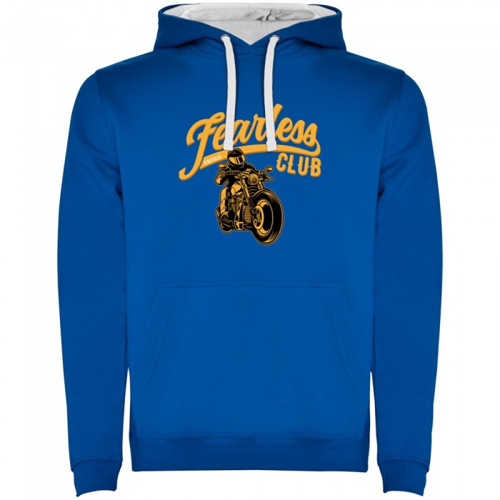 [해외]KRUSKIS Fearless Club Bicolor 후드티 9140891238 Royal Blue / White