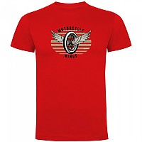 [해외]KRUSKIS 반소매 티셔츠 Motorcycle Wings 9140891719 Red