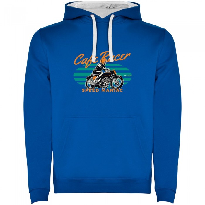 [해외]KRUSKIS Racer Maniac Bicolor 후드티 9140891934 Royal Blue / White