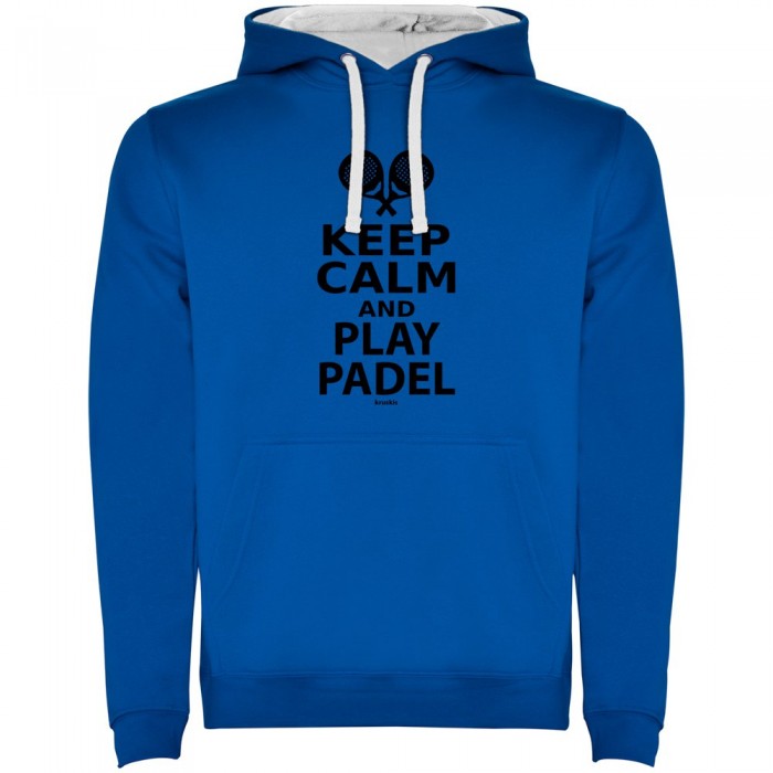 [해외]KRUSKIS Keep Calm And Play Padel Bicolor 후드티 12140891528 Royal Blue / White