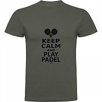 [해외]KRUSKIS Keep Calm And Play Padel 반팔 티셔츠 12140891536 Dark Army Green