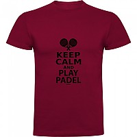 [해외]KRUSKIS Keep Calm And Play Padel 반팔 티셔츠 12140891538 Dark Red