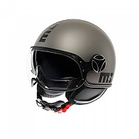 [해외]모모디자인 FGTR EVO 오픈 페이스 헬멧 9140653520 Mono Matt Titanium Frost / Black