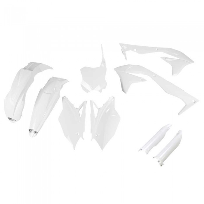 [해외]UFO Kawasaki KXF 450 2018-2018 KAKIT226F-047 Fork Protectors & 오토바이 플라스틱 키트 9140865588 White