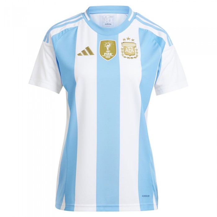 [해외]아디다스 Argentina 23/24 Home 여성 반팔 티셔츠 3140538549 White / Blue Burst