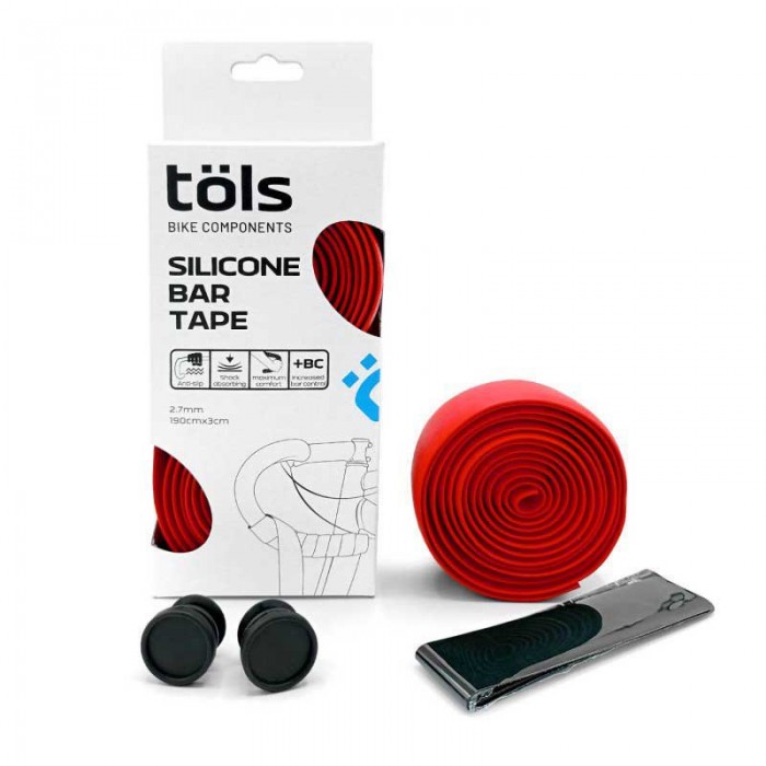 [해외]TOLS Silicone 핸들바 테이프 1140689011 Red