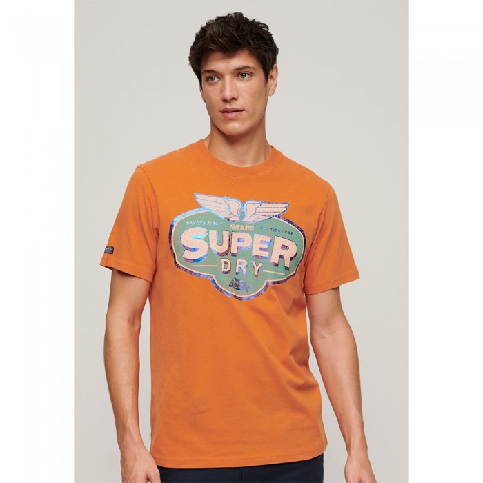 [해외]슈퍼드라이 Gasoline Workwear 반팔 티셔츠 140588219 Denim Co Rust Orange