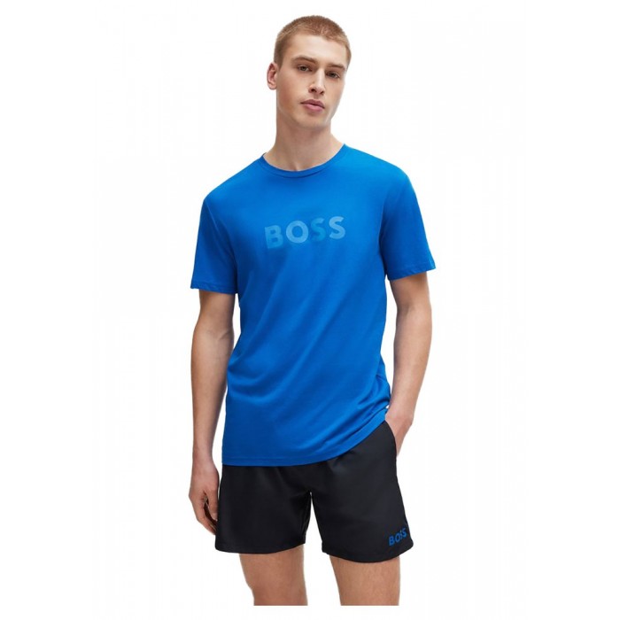 [해외]BOSS Rn 10249533 반팔 티셔츠 140765628 Medium Blue