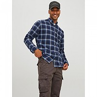 [해외]잭앤존스 긴 소매 셔츠 Classic Denver Check 140830221 Navy Blazer / Fit Slim Fit