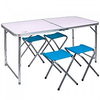 [해외]AKTIVE 의자가 있는 테이블 120x60x70 cm 6138860629 Grey