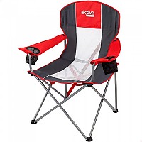 [해외]AKTIVE 의자 Camping Plegable 60x58.5x98 cm 6138860660 Red / Black