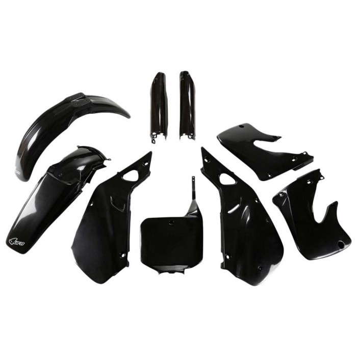 [해외]UFO Honda CR 125/250 1998-1999 HOKIT094F-001 Fork Protectors & 오토바이 플라스틱 키트 9140864774 Black