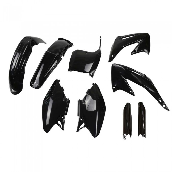 [해외]UFO Honda CR 125/250 2002-2003 HOKIT101F-001 Fork Protectors & 오토바이 플라스틱 키트 9140864784 Black