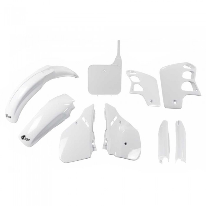 [해외]UFO Honda CR 500 1989-1990 HOKIT091F-041 Fork Protectors & 오토바이 플라스틱 키트 9140864808 White